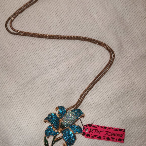 Lotus Long Necklace (new) - Picture 2 of 2